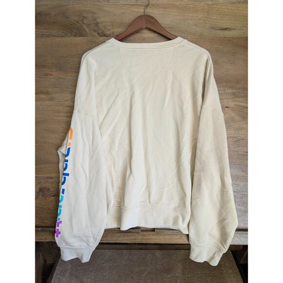 Carhartt Sweatshirt Womens XL Oatmeal Tencel Fiber Series Midweight 106890 NWT - Picture 2 of 4